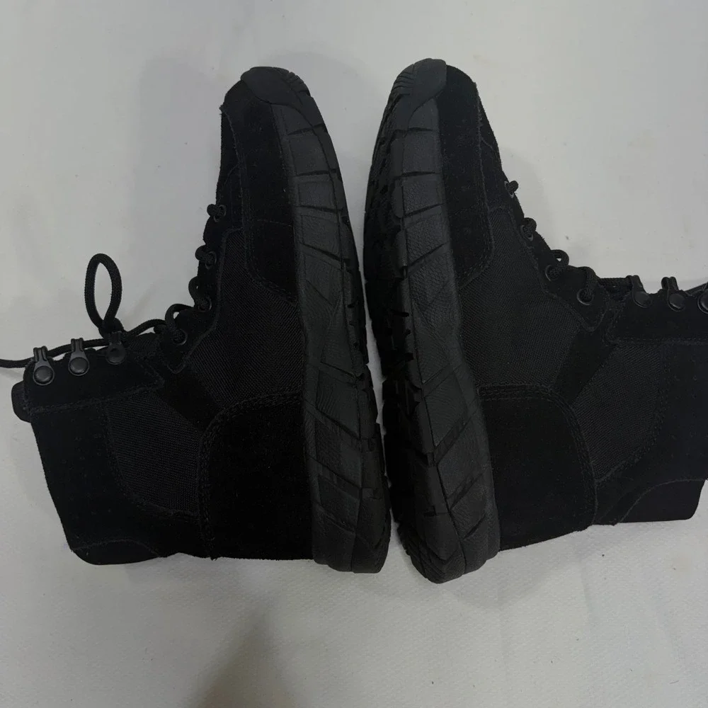 Free Soldier Tactical Black Suede Nylon Combat Boots ACC0006 Mens 7 / Womens 8.5